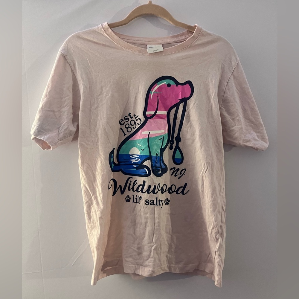 Wildwood Nj Light Punk Dog T-Shirt Size Small